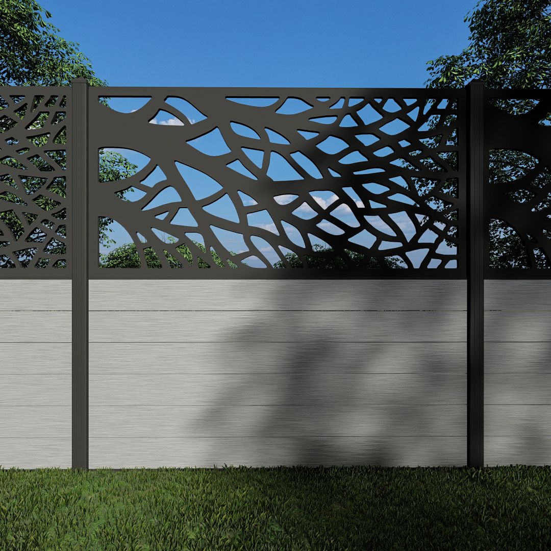 Composite Fence Panels with N°236 90cm Screen (Inc Aluminium Posts ...