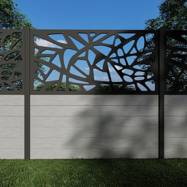Composite Fence Panels with N°19 90cm Screen (Inc Aluminium Posts ...