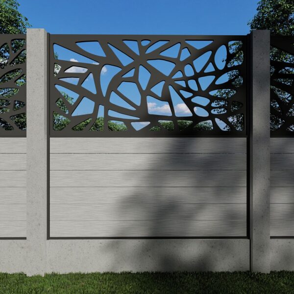 Composite Fence Panels with N°19 90cm Screen (For Concrete Posts ...