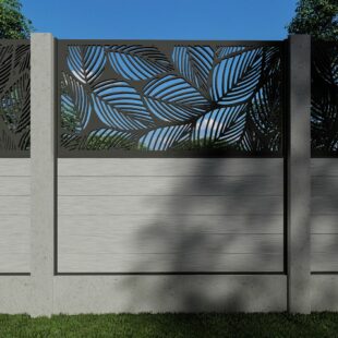 Composite Fence Panels with N°224 90cm Screen (For Concrete Posts)