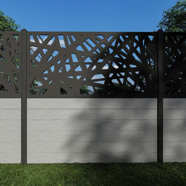 Composite Fence Panels with 90cm Fusion Screen (Inc Aluminium Posts ...