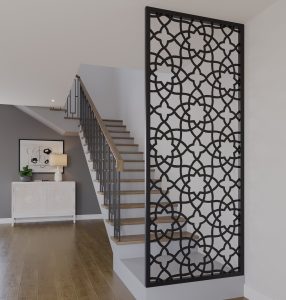Metal Floor To Ceiling Room Divider – Nasrid – Bespoke Size