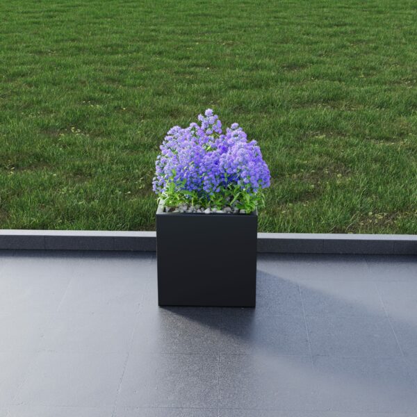 40cm square galvanised planter