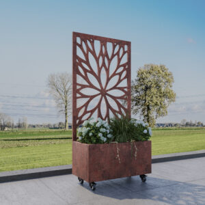 Corten Planter with No5 Corten Screen