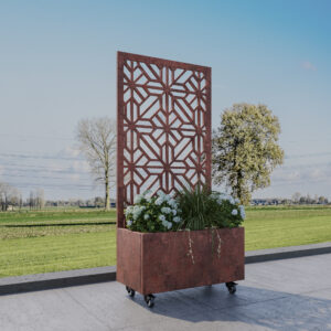 Corten Planter with No208 Corten Screen