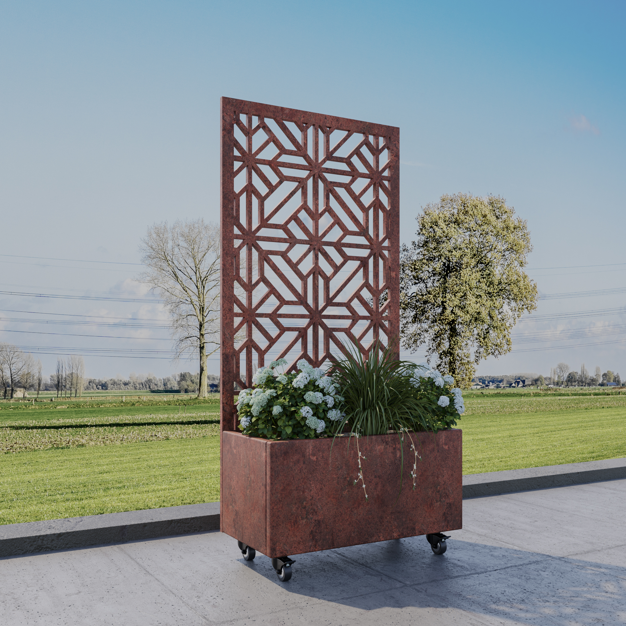 corten planter no208