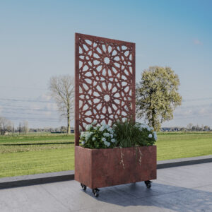 Corten Planter with No217 Corten Screen