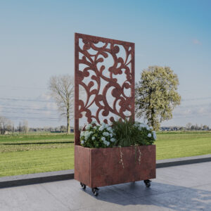 Corten Planter with No265 Corten Screen