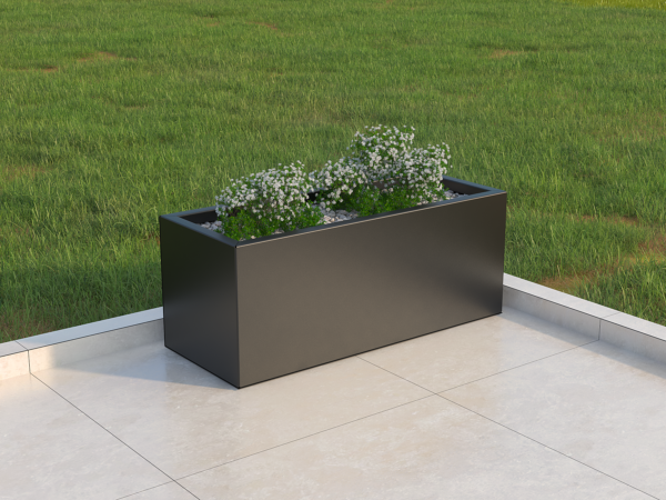 75cm Galvanised Steel Trough Metal Planter