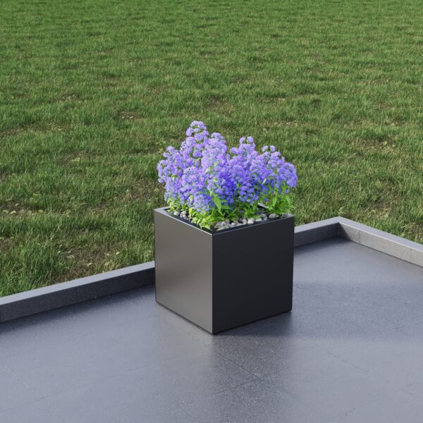 40cm square galvanised planter