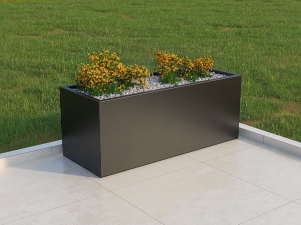 100cm Galvanised Steel Trough Metal Planter