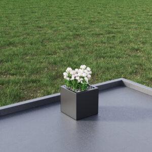 30cm Square Galvanised Steel Trough Metal Planter