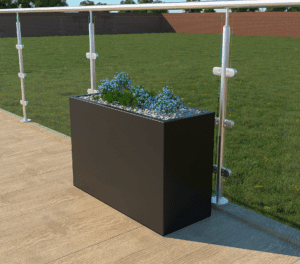 75cm Tall Galvanised Steel Trough Metal Planter