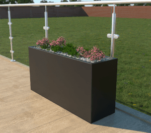 100cm Tall Galvanised Steel Trough Metal Planter