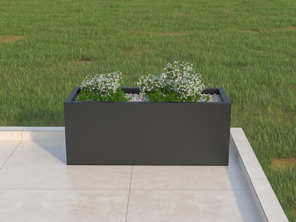 75cm Galvanised Steel Trough Metal Planter