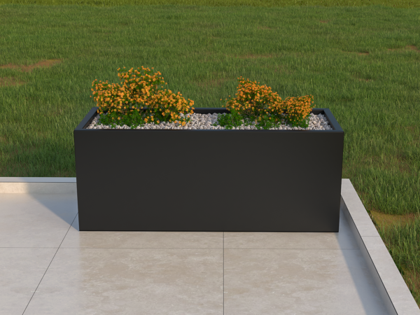 100cm Galvanised Steel Trough Metal Planter