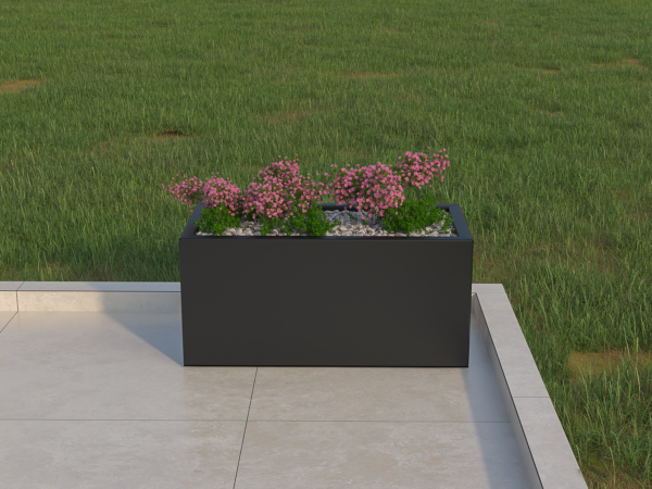 60cm Galvanised Steel Trough Metal Planter