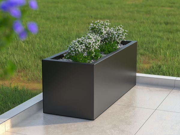 75cm Galvanised Steel Trough Metal Planter