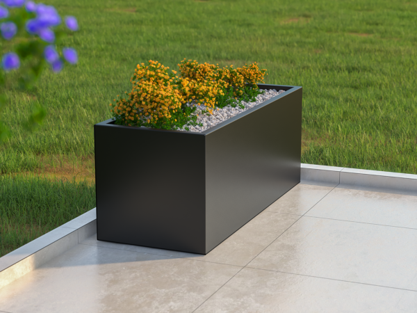 100cm Galvanised Steel Trough Metal Planter