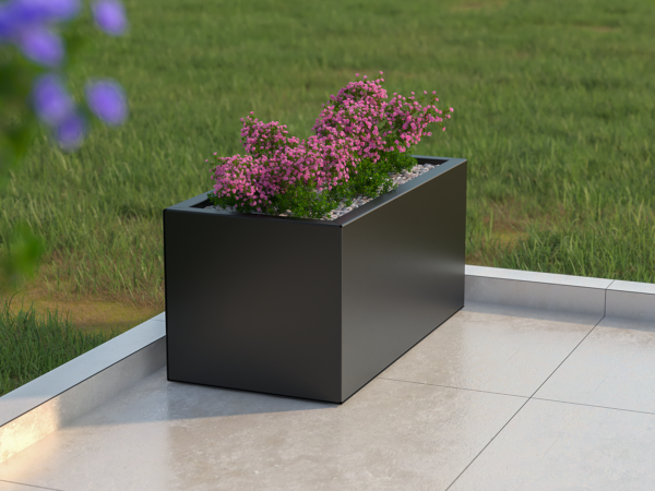 60cm Galvanised Steel Trough Metal Planter