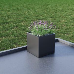 50cm Square Galvanised Steel Trough Metal Planter