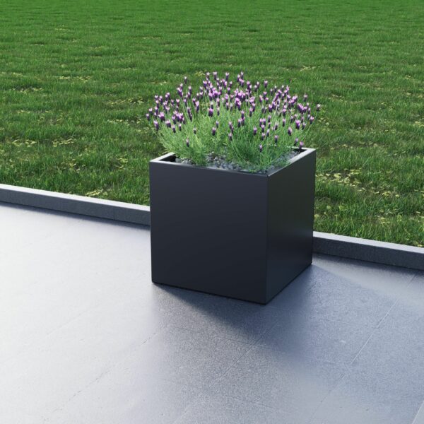 50cm square galvanised planter