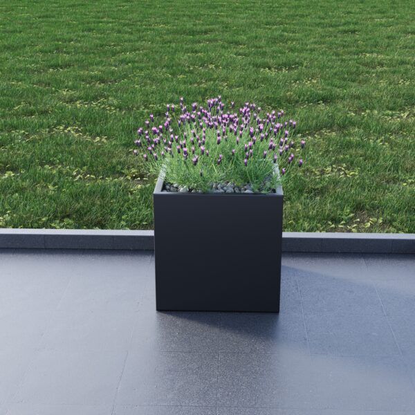 50cm square galvanised planter