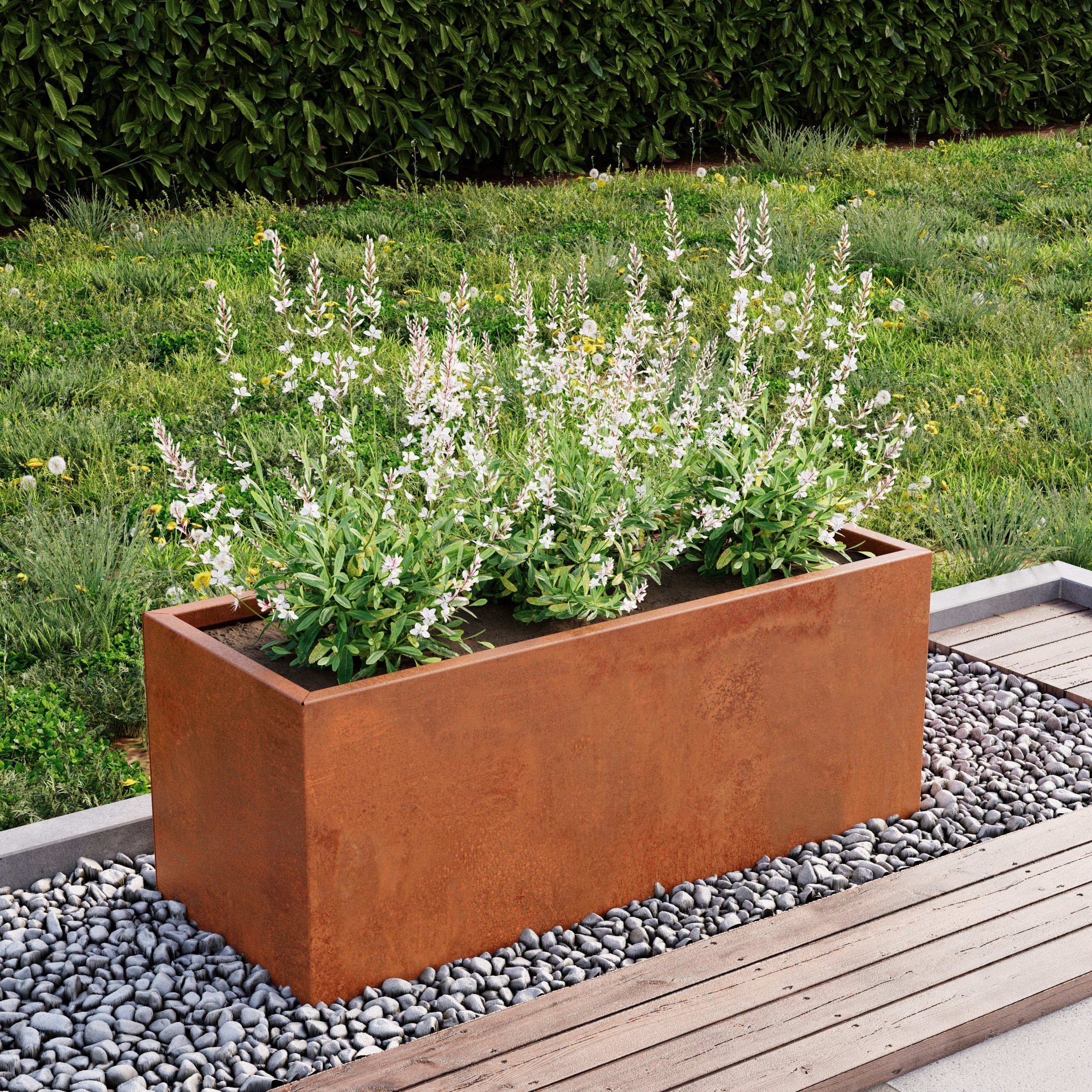 100cm Corten Steel Planter