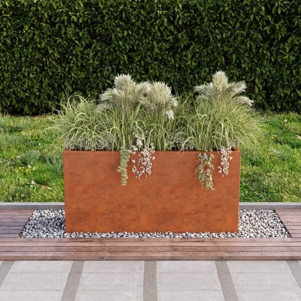 100cm tall corten planter