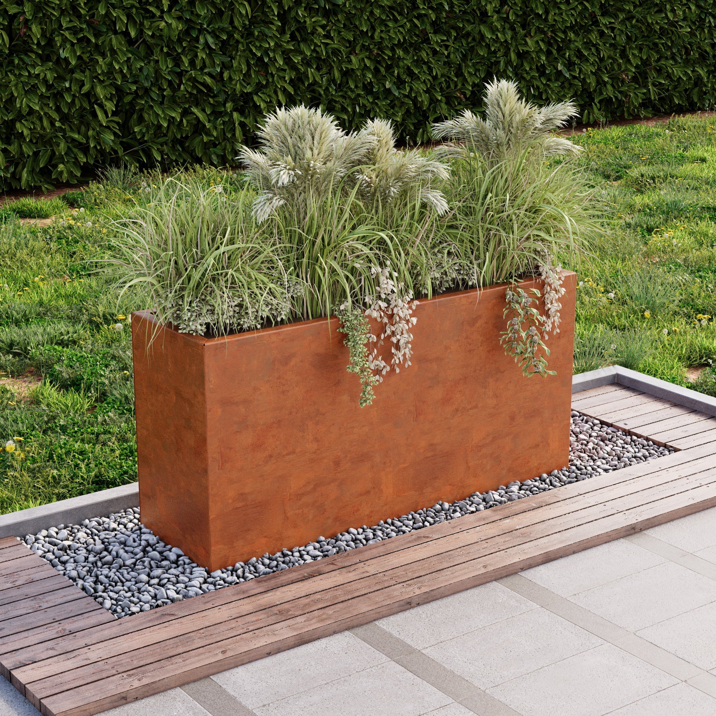 100cm tall corten planter