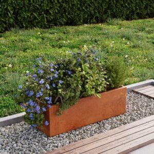 90cm Corten Steel Trough Metal Planter