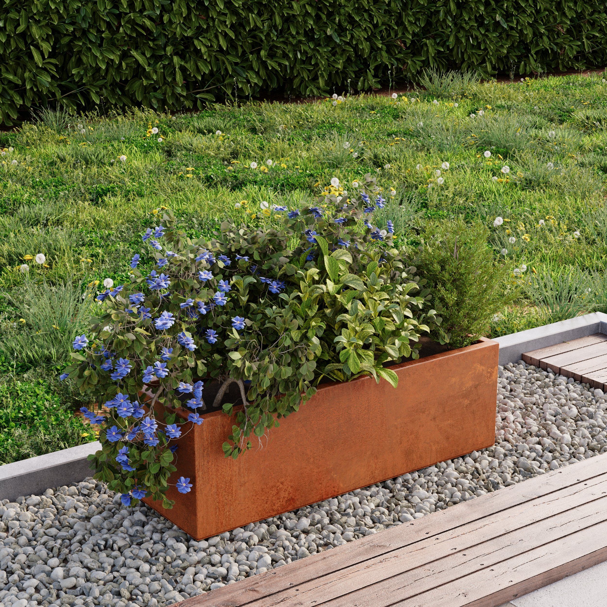 90cm corten planter