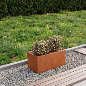 60cm Corten Steel Trough Metal Planter