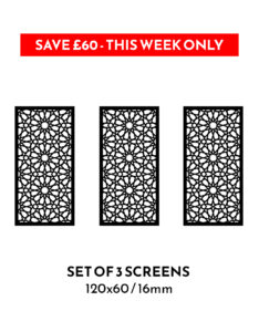 3 x No217 120x60cm 16mm Garden Screens – SAVE £60