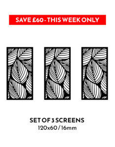 3 x No224 120x60cm 16mm Garden Screens – SAVE £60