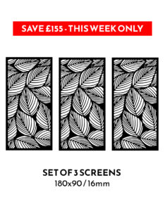 3 x No224 180x90cm 16mm Garden Screens – SAVE £155