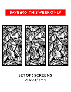 3 x No224 180x90cm 5mm Garden Screens – SAVE £90